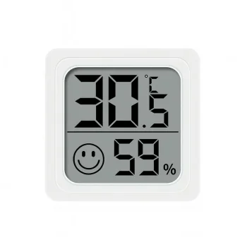 Digital Indoor Thermometer and Humidity Monitor AG355E, White