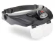 Head Magnifier with LED Light and 4 Interchangeable Lenses (up to 3.5x), Black