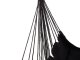Brazilian Hanging Garden Hammock-Chair with Wooden Frame and Cushions, Black
