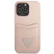 Guess Saffiano Triangle Logo Cardslot Case for iPhone 13 Pro, Pink