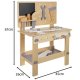 Kruzzel 00024820 Wooden Toy Workbench with Tools