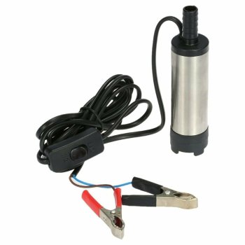 12V Fuel Transfer Pump Electric Submersible for Diesel Oil, Gold Orange