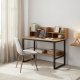 ModernHome Computer Desk with Hutch 120x60 cm Loft Style, Light Oak