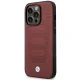 BMW Leather Seats Pattern MagSafe Case for iPhone 14 Pro, Burgundy