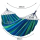Gardlov Double Garden Hammock with Wooden Spreader Bars, 260x160cm, Blue/Green