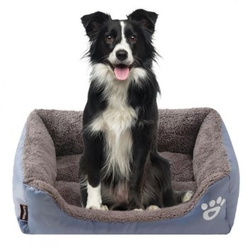 Large pet bed for dogs and cats, grey