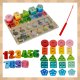 Kruzzel 00026509 Wooden Educational Sorter 3-in-1 Montessori