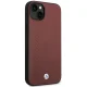BMW iPhone 14 Case BMHCP14S22RFGR Leather Diamond Pattern Burgundy