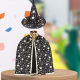 Wizard Magician Kids Halloween Costume (сloak + hat)
