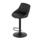 Leobert Bar Stool, Adjustable Height, Eco-leather, Black