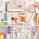 Ecotoys XXL Wooden Dollhouse Rezydencja Pudrowa
