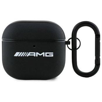 Mercedes-AMG Leather White Logo Case for AirPods 4 Black/White