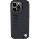 BMW iPhone 15 Pro Case Leather Hot Stamp, Black