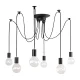 6-Arm Spider Ceiling Lamp ZD74, Black