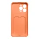 Card Armor Case for iPhone 11 Pro with Card Holder, Orange