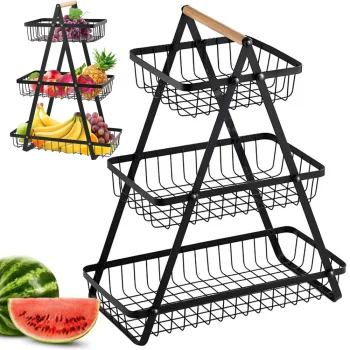 Three-Level Kitchen Shelf Organizer