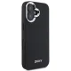 DKNY iPhone 16 Case Plain Silver Logo MagSafe, Black