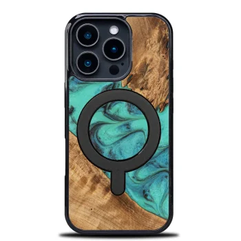 Bewood Unique Case for iPhone 16 Pro - Turquoise with MagSafe