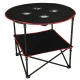 Folding Camping Table with Carry Bag, 72x72 cm, Black/Red