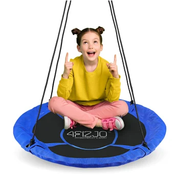 4Fizjo 2202 Kids Garden Swing Bocianie Gniazdo 90 cm, Blue