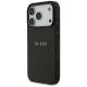 Guess Grained Gold Ring MagSafe Case for iPhone 18 Pro / 17 Pro, Black