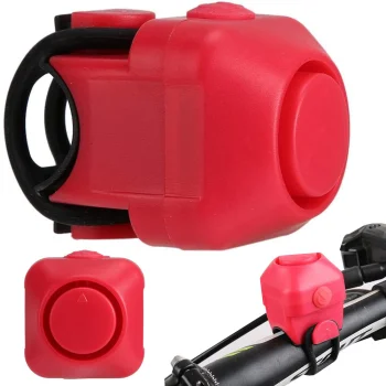 Electronic Bike Horn Bell Loud 130 dB with 5 Sound Modes, Red