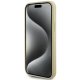 Guess iPhone 15 Case 4G Metal Logo Strass, Gold