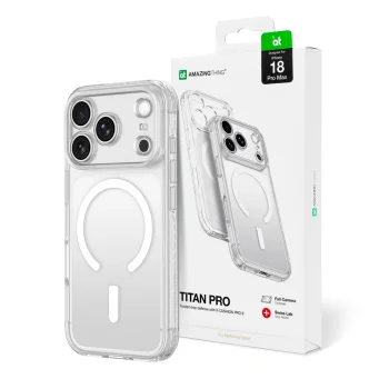 AmazingThing Titan Pro Lens Case for iPhone 18 Pro Max with MagSafe and Camera Cover, Clear