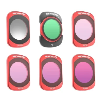 Sunnylife Filter Set for Osmo Pocket 4 / Pocket 3 (MCUV, CPL, ND8/16/32/64)