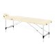 Massage table Balance portable aluminum 2 section, cream