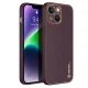 Dux Ducis Yolo iPhone 14 Plus Faux Leather Case, Purple
