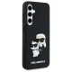 Karl Lagerfeld Samsung Galaxy S24 FE Case 3D Rubber Karl&Choupette, Black