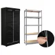 Humberg HR-812 Metal Shelving Unit with Cover, 180x90x40 cm, Silver