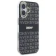 DKNY Repeat Texture Pattern With Stripe iPhone 16 Case with MagSafe - Black