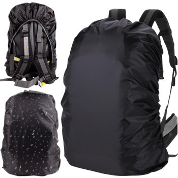 Waterproof Backpack Rain Cover 35L for Hiking & Outdoor Use, Black