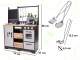 Children Kids Toy MDF Wooden Kitchen With Accessories LOFT, 96cm