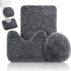 3-Piece Non-Slip Quick-Drying Bath Mat Set, Blue