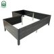Raised Garden Bed KLASIKA Woodlook L-Shape, 146x146x30 cm, Gray