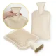 Rubber Hot Water Bottle 4FIZJO 2 Litre, Cream