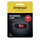 Intenso Business Line 64GB USB 2.0 Flash Drive, Black / Red