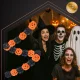 Ruhhy 3m Paper Halloween Garland Pumpkins, Orange/Black