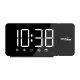 GreenBlue GB172 Digital LED Clock with Projector and FM Radio, Black