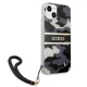 Guess Camo Strap dėklas iPhone 13 6.1\" juodas