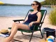 Lightweight Folding Camping Chair with Backrest, Green