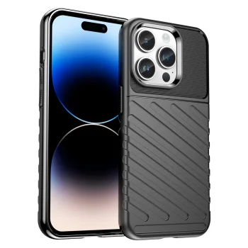 Sustiprintas dėklas Thunder Case telefonui iPhone 14 Pro, juodas