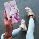Samsung Galaxy A35 ( SM-A356E/DS ) Tech-Protect Wallet Book Case Cover, Pink Marble