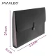 Maaleo Document Wallet with 13 Compartments A4, Black