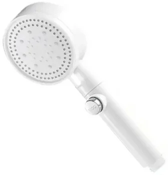 White Shower Head with 5 Spray Modes and STOP Function