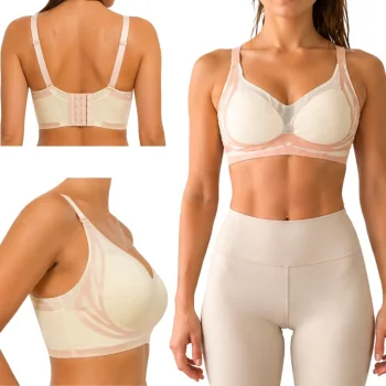 Seamless Push-Up Sports Bra, White, Size XL