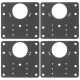 Malatec Hinge Repair Plates, 4 pcs, 9x9 cm